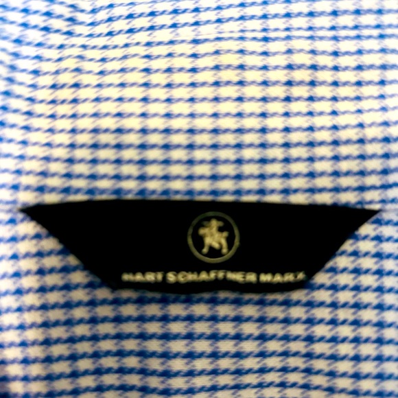 Hart Schaffner Marx Amare Men’s Long Sleeve Houndstooth Print Button Down Shirt - Picture 4 of 7